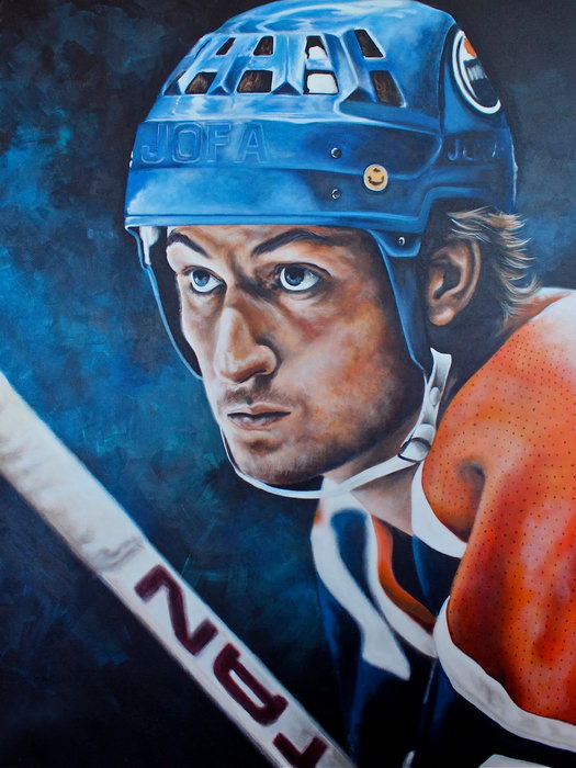 525x700 Wayne Gretzky Painting Art Classic Hockey Huge Giant Print Poster - Wayne Gretzky Painting