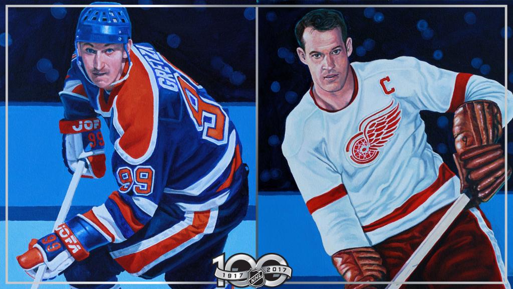 1024x576 Gretzky, Howe Portraits Unveiled - Wayne Gretzky Painting
