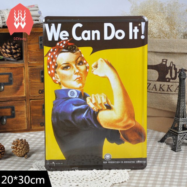 640x640 Vintage World War Ii We Can Do It Metal Signs Poster Retro Wall - We Can Do It Painting