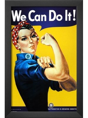 300x400 Buy Art For Less Rosie The Riveter We Can Do It Framed Painting - We Can Do It Painting