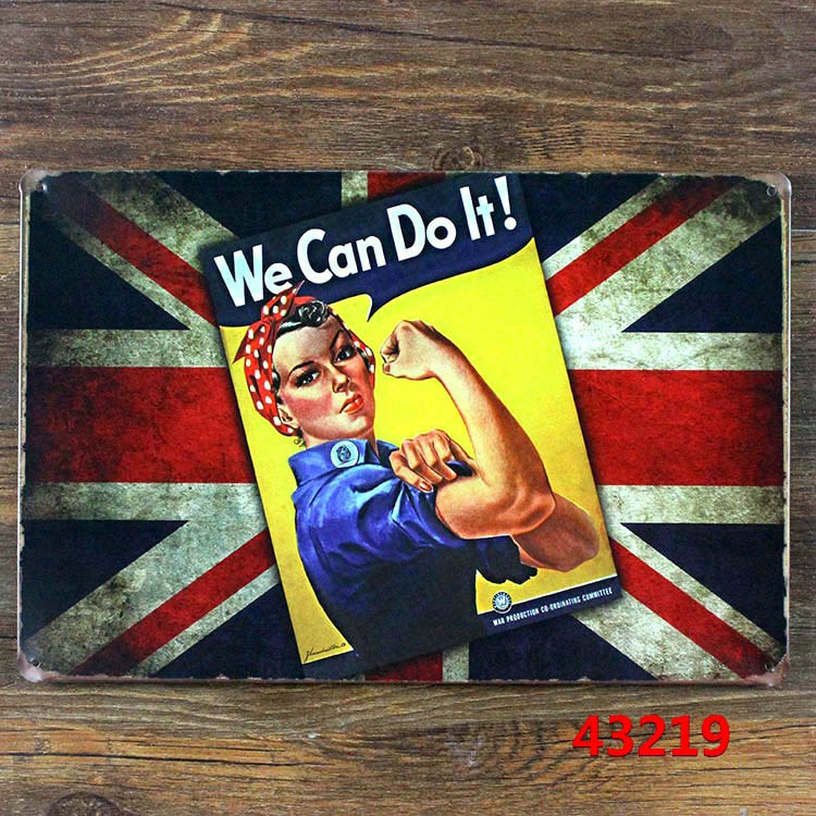 750x750 Metal Tin Signs We Can Do It Retro Painting Home Decor - We Can Do It Painting