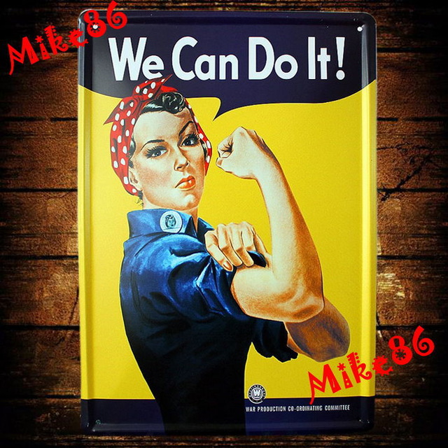 640x640 Mike86 ] We Can Do It Metal Signs Poster Retrowall Decor Painting - We Can Do It Painting