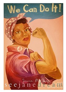 216x300 Rosie Paintings Pixels - We Can Do It Painting