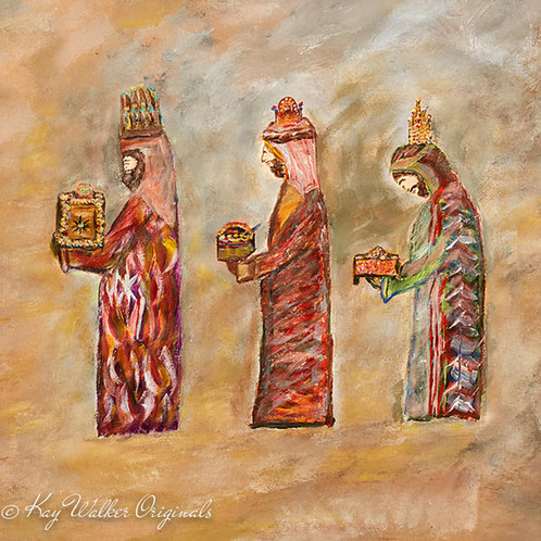 498x498 We Three Kings Gift Wrap - We Three Kings Painting