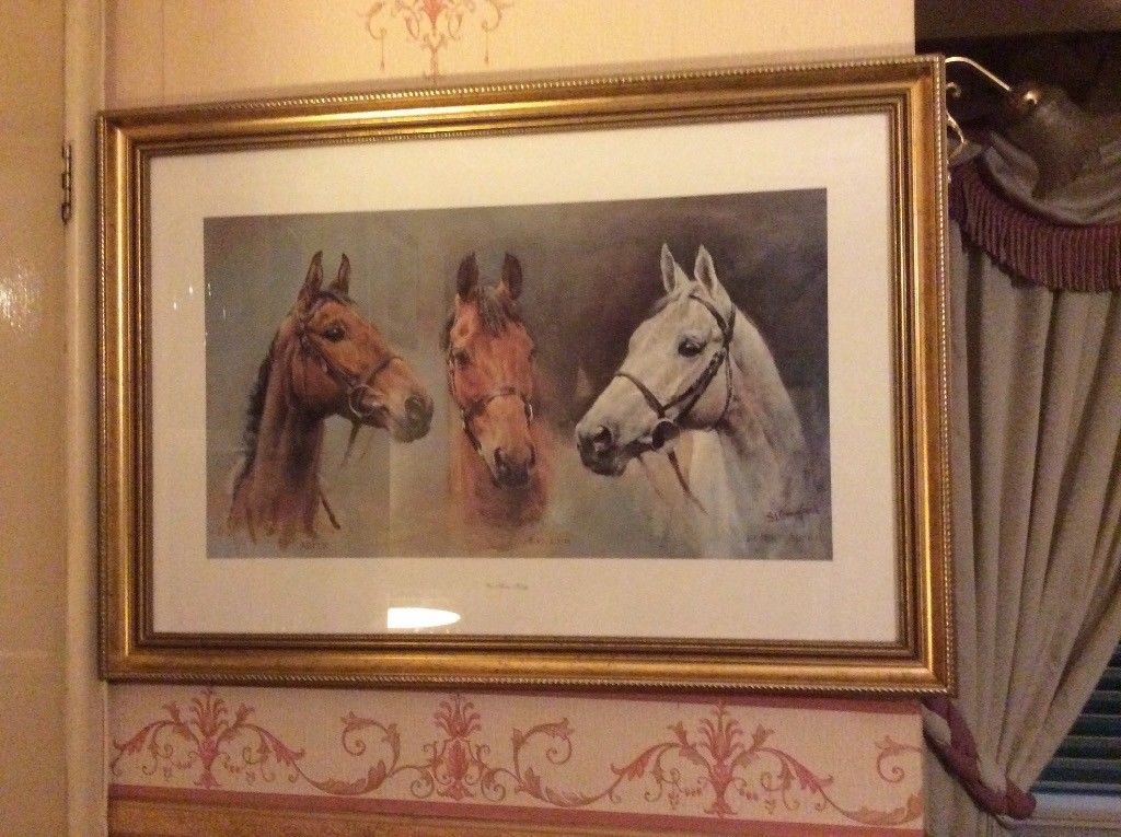 1024x765 We Three Kings Racehorse Champions Framed Picture Large. - We Three Kings Painting