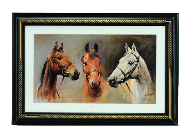 640x457 S. L. Crawford Print Of Horse Portraits We Three Kings Ebth - We Three Kings Painting