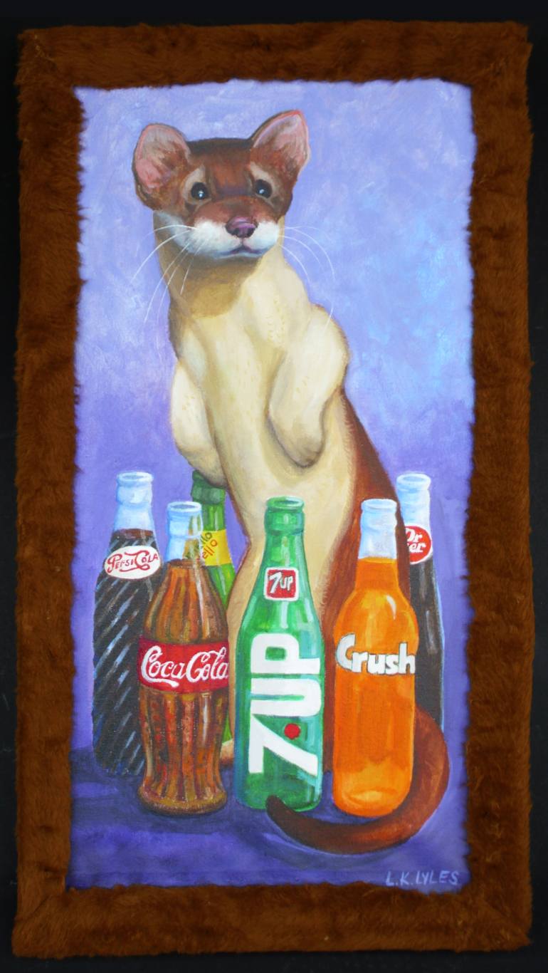770x1366 Saatchi Art Pop Goes The Weasel Painting By Kelly Lyles - Weasel Painting