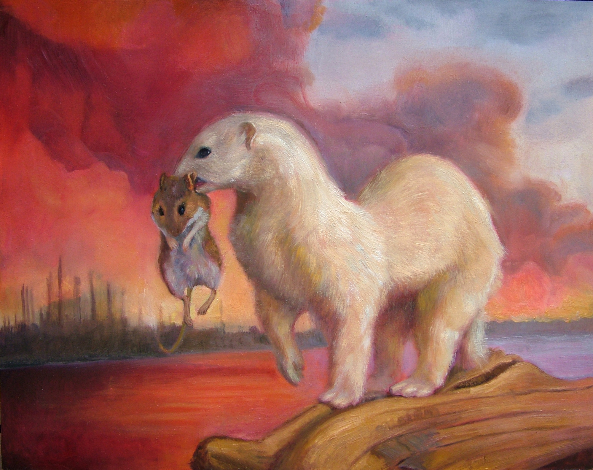 2000x1584 Narrative Paintings (2016 Current) David Molesky Artist - Weasel Painting