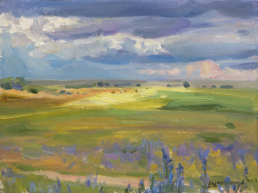 900x673 Rainy Weather Painting By Victoria Kharchenko - Weather Painting