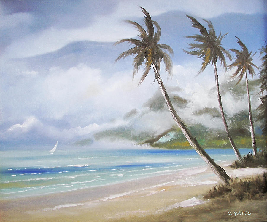 900x750 Cloudy Weather Painting By Charles Yates - Weather Painting