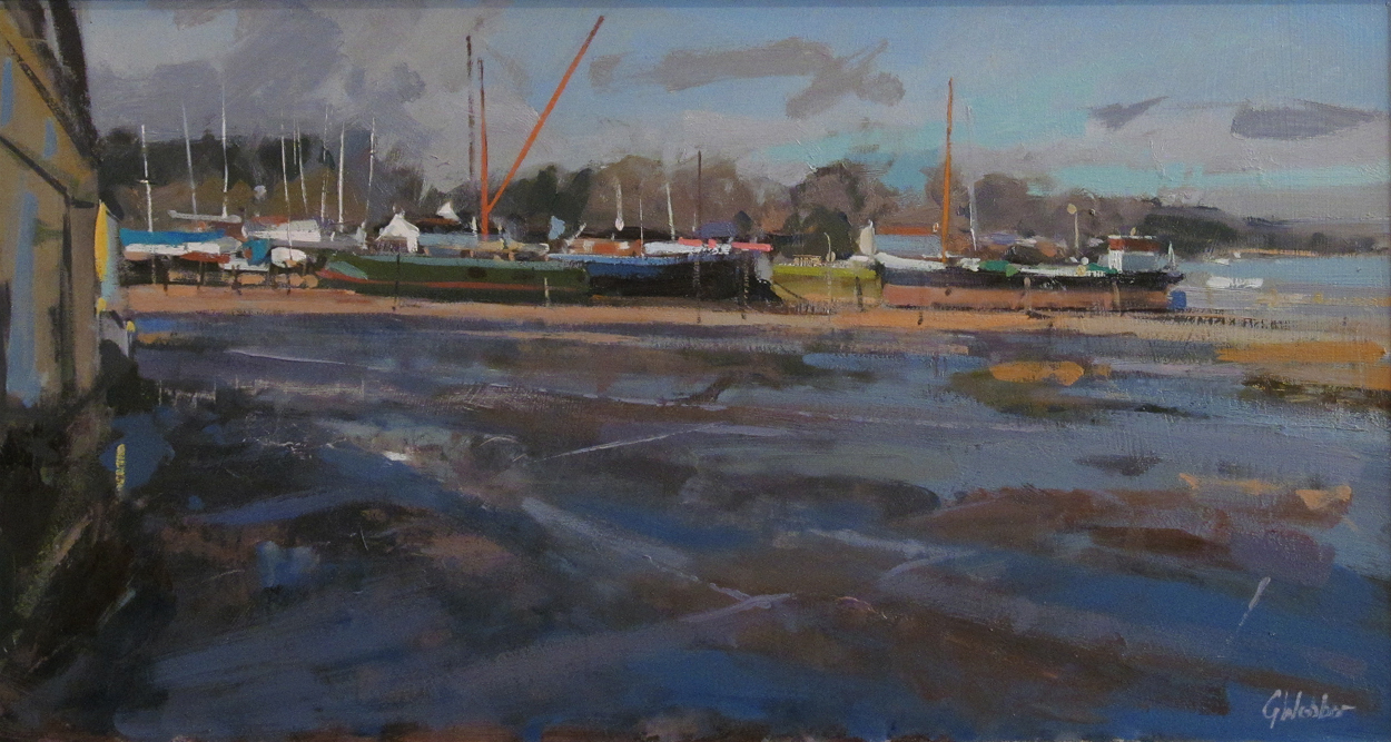 1250x667 From The Houseboats, Pin Mill By Graham Webber Thompson's Galleries - Webber Painting