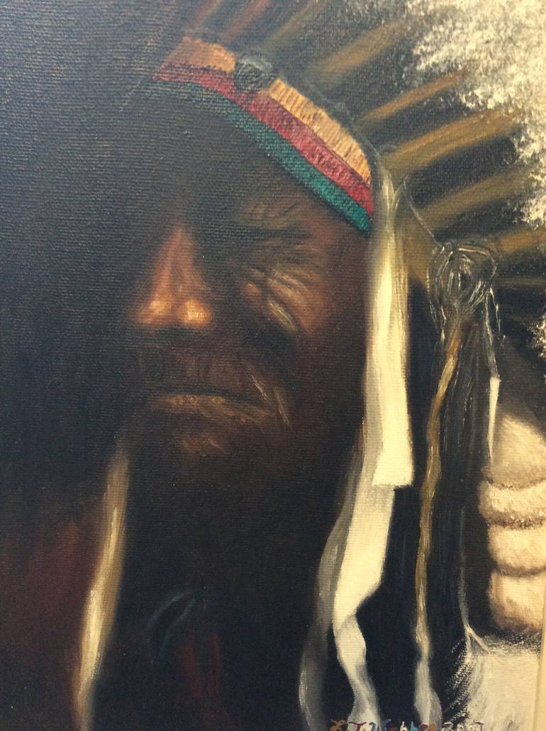 770x1031 Saatchi Art Proud Canadian Native Painting By Louise Webber - Webber Painting