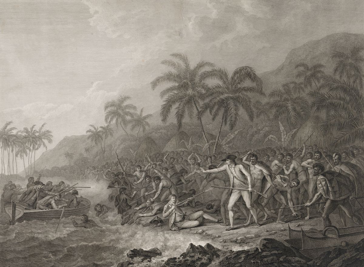 1200x882 The Death Of Captain Cook, National Portrait Gallery - Webber Painting