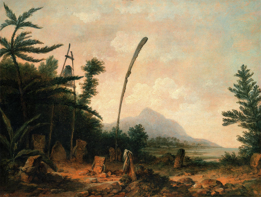900x679 Burial Ground In The South Seas, John Webber Painting By Litz - Webber Painting