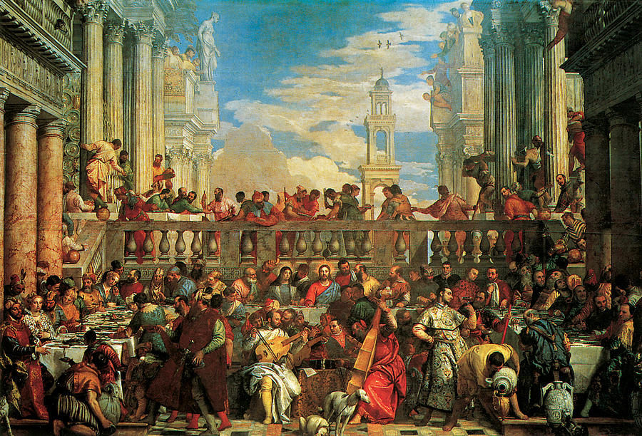 900x612 The Wedding Feast At Cana Painting By Veronese - Wedding At Cana Painting