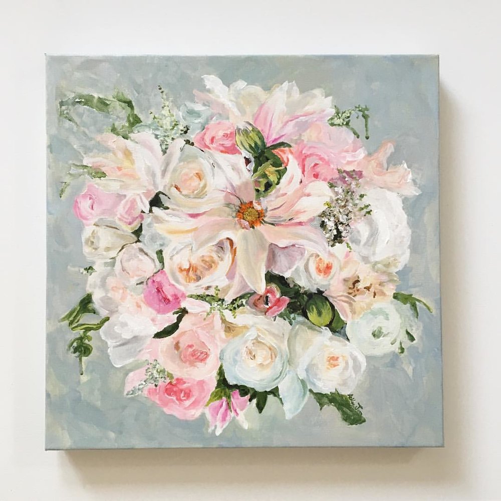 1000x1000 Painted Wedding Bouquets Amber Mustain Floral Design And Stylings - Wedding Bouquet Painting