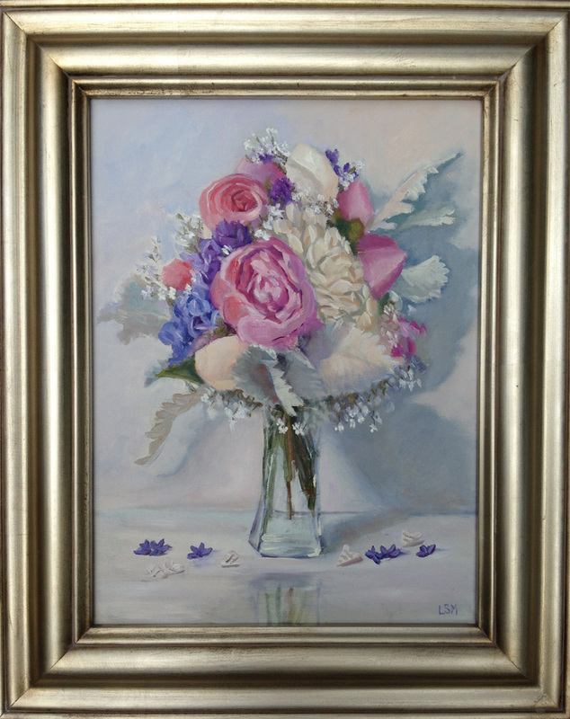 634x800 Custom Bridal Bouquet Paintings - Wedding Bouquet Painting