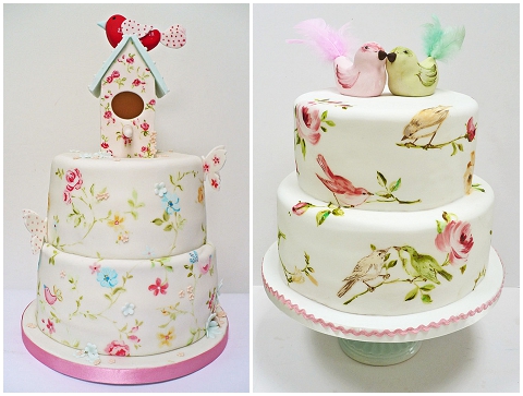 480x363 Hand Painted Wedding Cakes By Nevie Pie Cakes - Wedding Cake Painting