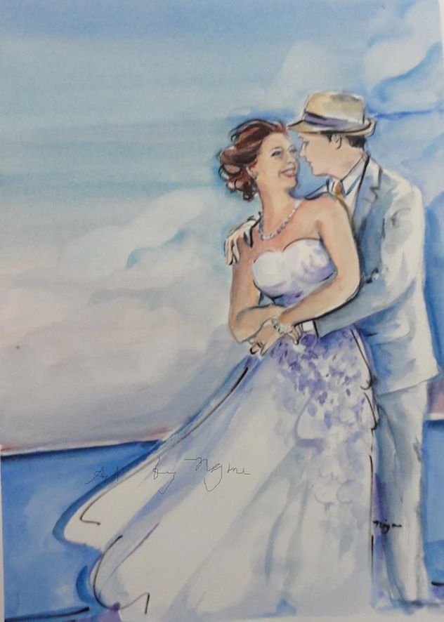 632x886 Wedding Couple Painting Commercial Photography + Video Profiles - Wedding Couple Painting