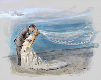 340x270 Couples Painting Etsy - Wedding Couple Painting