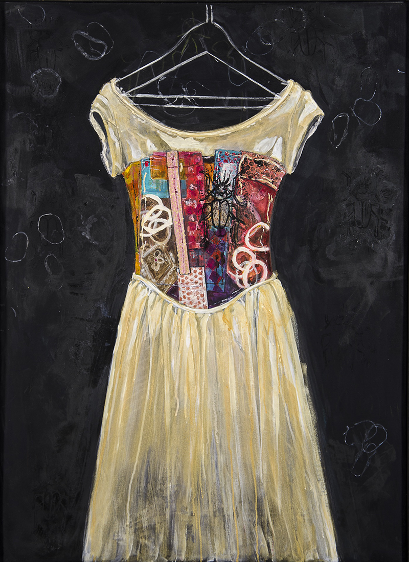 800x1100 Wedding Dress Realigned By Pamela Underwood (Acrylic Painting - Wedding Dress Painting