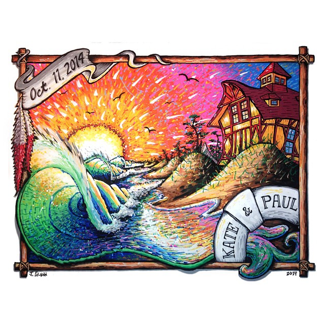 640x640 John Glenn Art Commissioned Painting Made For @jlube5 To Give As - Wedding Gift Painting