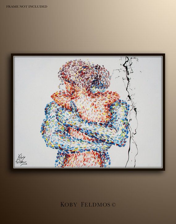 570x724 Painting 40 Hugging Couple, Love, Wedding Gift, Valentine Gift - Wedding Gift Painting