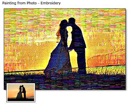 450x360 Wedding Photo Wedding Portrait On Canvas - Wedding Gift Painting