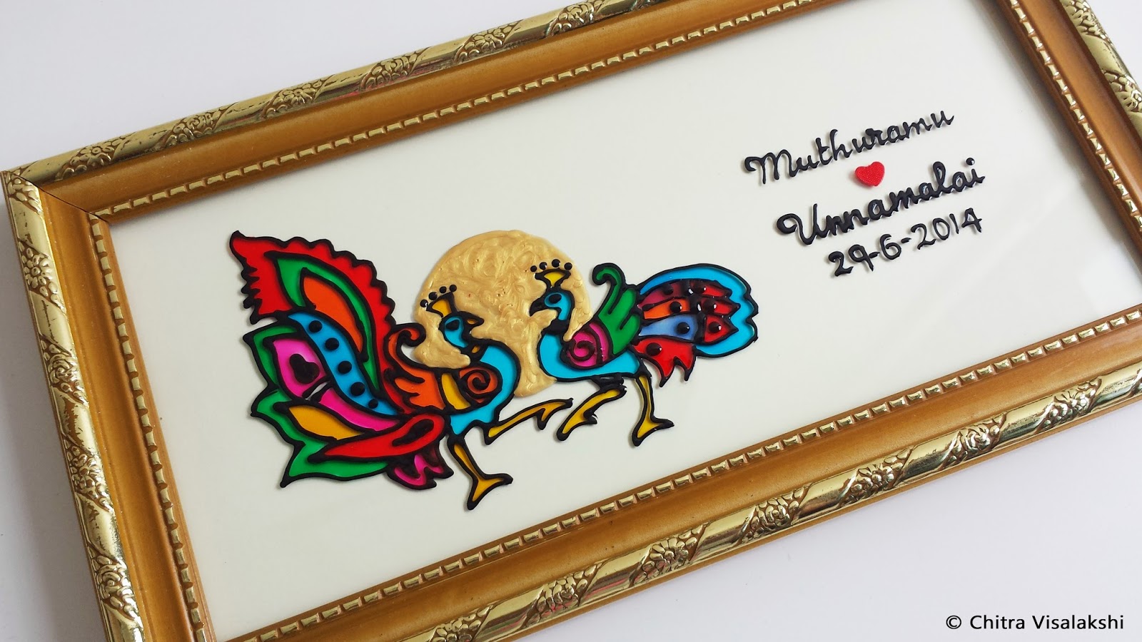 1600x900 Craft With Chitra Peacock Glass Painting - Wedding Gift Painting