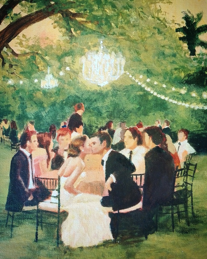 690x863 Live Wedding And Event Painting In Cape Town Mary Ann Art - Wedding Painting