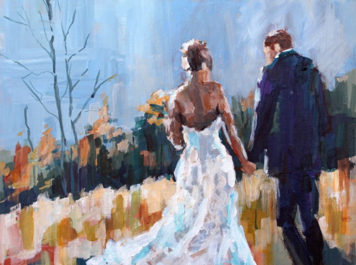 728x543 Marriage Masterpiece 4 Reasons To Love Live Wedding Paintings - Wedding Painting