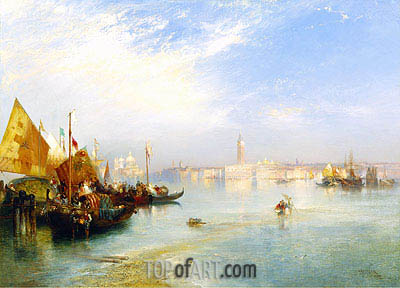 400x288 The Fisherman's Wedding Party Thomas Moran Painting 9247 - Wedding Party Painting