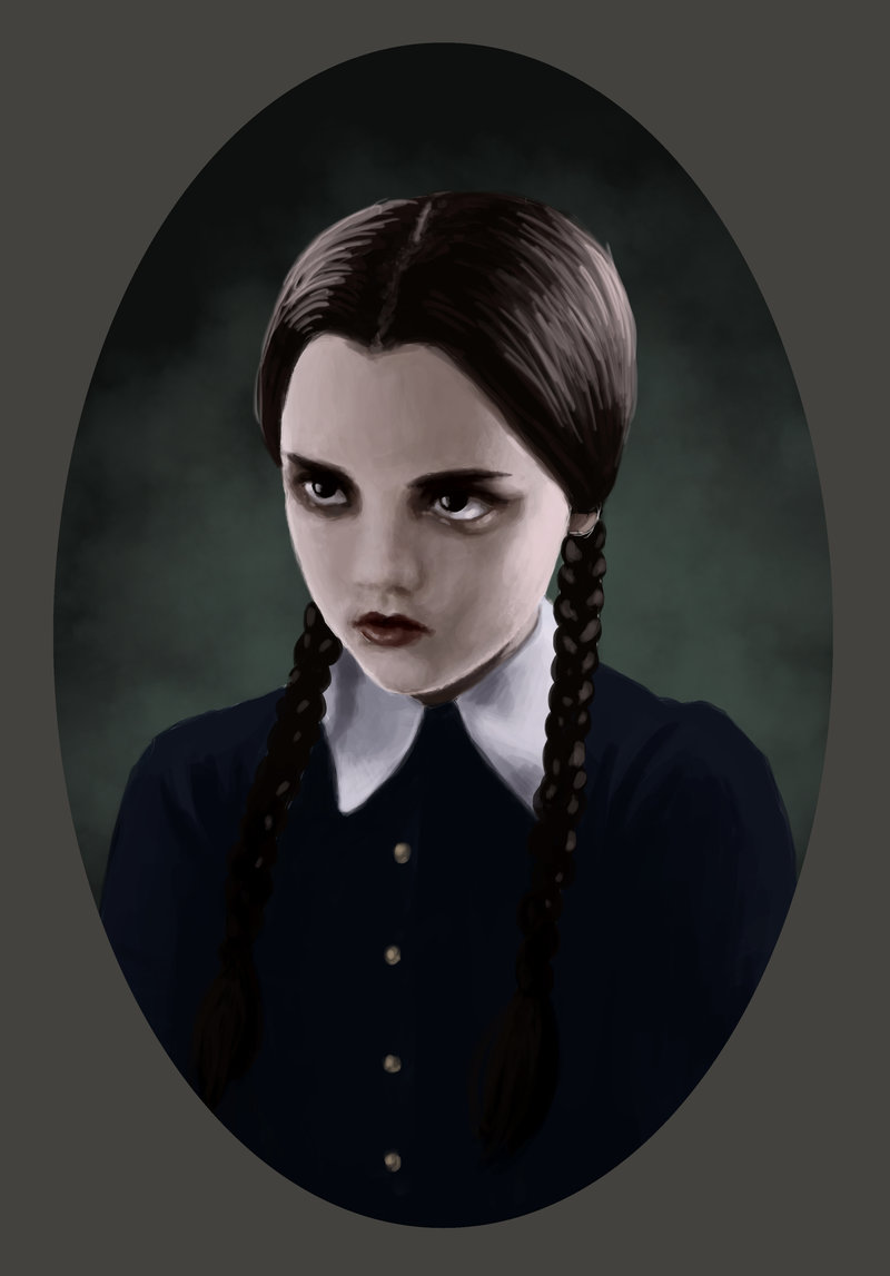 Wednesday Addams Painting at PaintingValley.com | Explore collection of ...