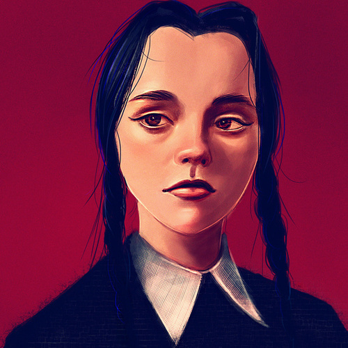 Wednesday Addams Painting at PaintingValley.com | Explore collection of ...