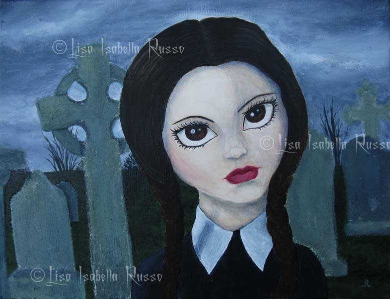 Wednesday Addams Painting at PaintingValley.com | Explore collection of ...