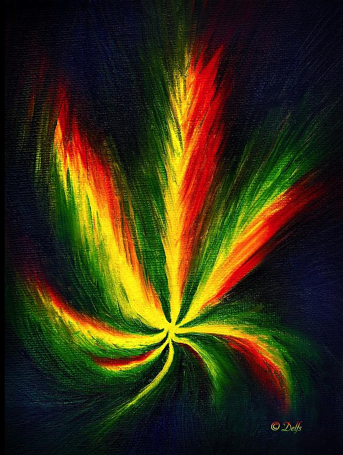 679x900 Marijuana Leaf Painting By Jenn Delfs - Weed Painting