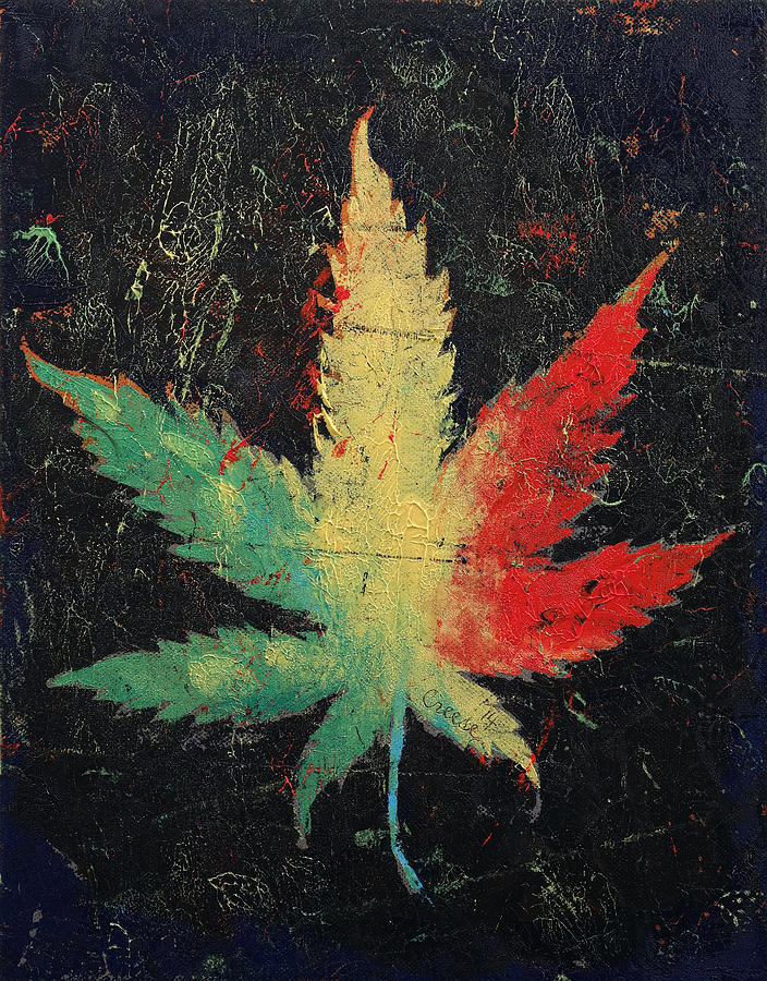 704x900 Marijuana Painting By Michael Creese - Weed Painting