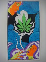 194x259 Page 32 Pot Leaf Peace Sign My Drawing - Weed Painting