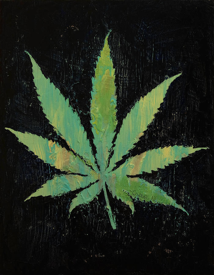 701x900 Pot Leaf Painting By Michael Creese - Weed Painting