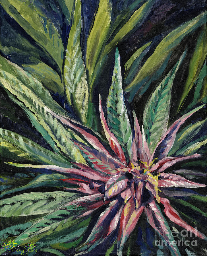 728x900 Purple Power Painting By Mary Jane - Weed Painting