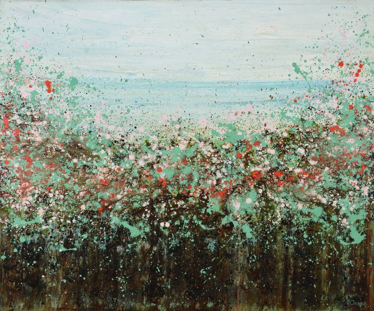 770x641 Saatchi Art Mint Weed Painting By Lisa Carney - Weed Painting