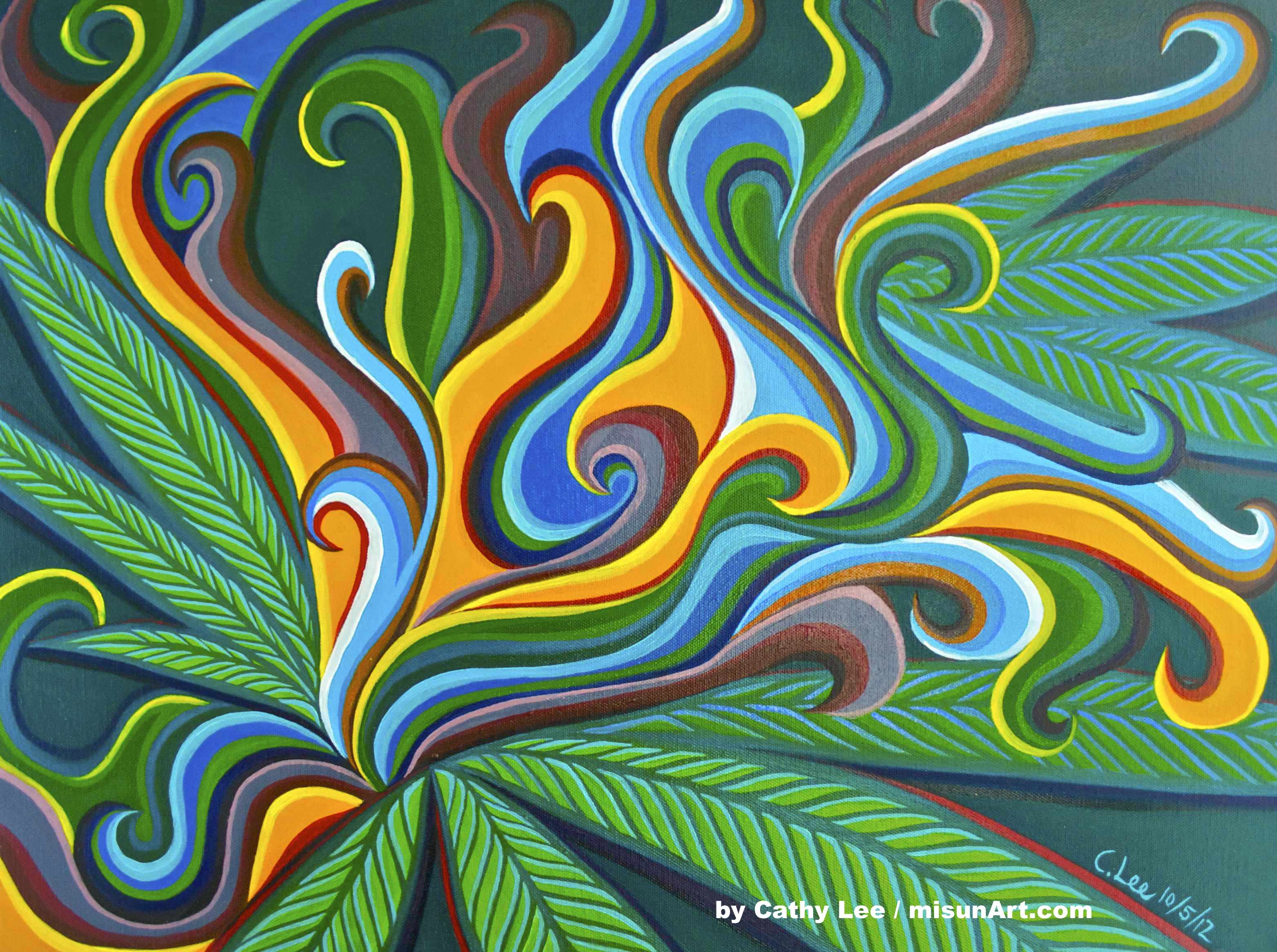 3128x2333 Cannabis Art With Cathy Lee - Weed Painting.