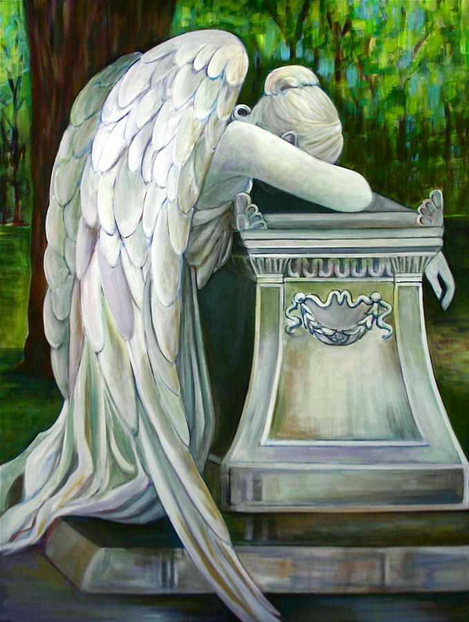 679x900 Weeping Angel Painting By Susan Santiago - Weeping Angel Painting