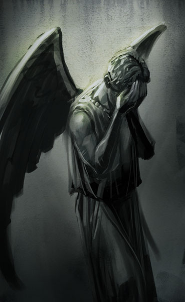 369x600 Weeping Angel By Pungang - Weeping Angel Painting
