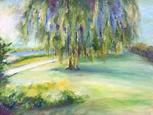 500x377 Spring Weeping Willow - Weeping Willow Painting