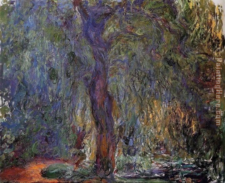 720x587 Claude Monet Weeping Willow 3 Painting Anysize 50% Off - Weeping Willow Painting