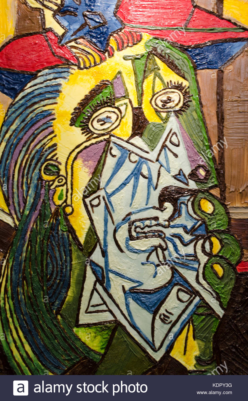 861x1390 Chocolate Reproduction Of Picasso's Weeping Woman In Close Upat - Weeping Woman Painting