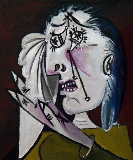 457x550 Pablo Picasso Weeping Woman, 1937 - Weeping Woman Painting