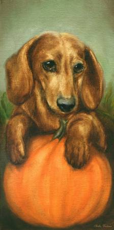 224x450 Stunning Dachshund Artwork For Sale On Fine Art Prints - Weiner Dog Painting