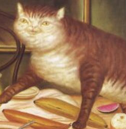 252x259 These Medieval Cat Paintings Are Totally Bizarre - Weird Cat Painting